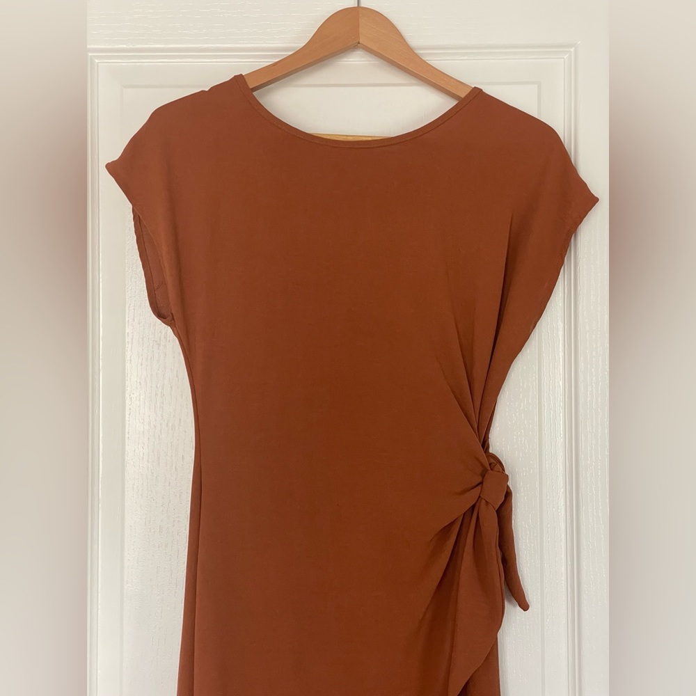 Rust Midi Dress